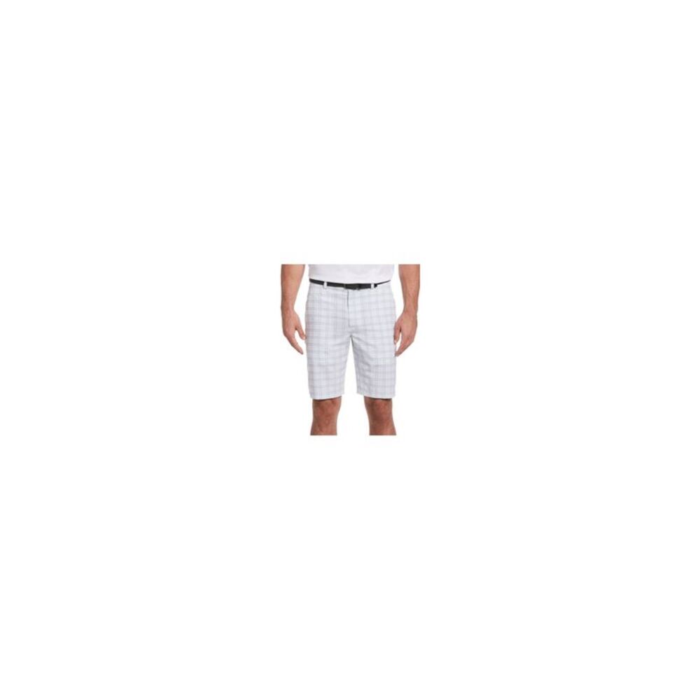 HYBRID APPAREL Mens White Flat Front, Printed Stretch Shorts 42